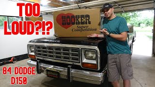 Hooker Headers And A NEW Exhaust System  Dodge D150 [upl. by Dibri]