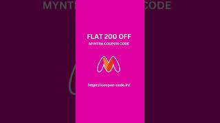 Myntra Coupon Code 2024  Myntra Deals [upl. by Thirzia]