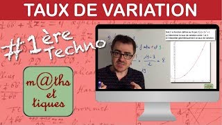 Calculer un taux de variation  Première Techno [upl. by Ploss]