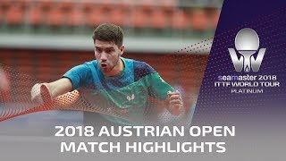 Patrick Franziska vs Ham Yu Song I 2018 ITTF Austrian Open Highlights Pre [upl. by Loar]