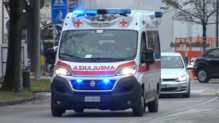 Ambulanza Croce Rossa Selvazzano Dentro in emergenza  Italian ambulance responding code3 [upl. by Eynttirb297]