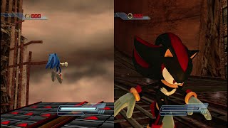 Sonic the Hedgehog 2006 Xbox 360 2 player battle race 60fps [upl. by Nealey314]