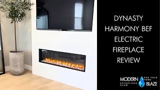 Modern Blaze Dynasty Harmony 57quot Electric Fireplace Review [upl. by Letnahc827]