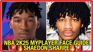 🏆 NBA 2K25 MyPlayer Face Creation Guide SHAEDON SHARPE  Xbox Series X PS5 🏆 [upl. by Atoiganap]