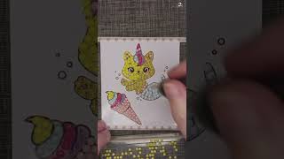 Finished this cute little mermaid kittycorn with ice cream sticker [upl. by Afesoj]