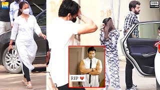 RIP Sidharth Shukla Jay Bhanushali Devoleena amp Vishal Singh at his house to offer condolences 🙏 [upl. by Derfnam]