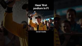 Haas first podium f1 f1shorts formula1 haas maxverstappen lewishamilton charlesleclerc [upl. by Margaret585]