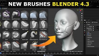 NEW Sculpt Brushes In Blender 43   Must Try [upl. by Donatelli621]