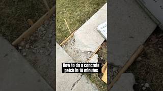 How to do a concrete patch in 10 MINUTES🤯shorts work handyman [upl. by Kahlil704]