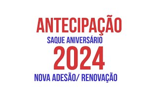 Antecipação SA 2024 Nascidos janeiro adesão ou renovação [upl. by Gnouhp288]