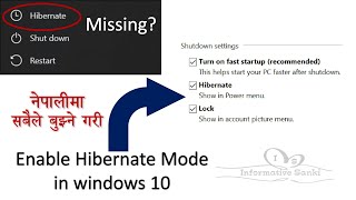 How to enable HIBERNATE in windows 10 [upl. by Yecnuahc386]