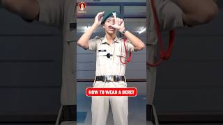 Grooming Session How to Wear Beret grwm nda beret army armyuniform khadi [upl. by Dirfliw]