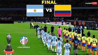 ARGENTINA vs COLOMBIA FINAL  COPA AMÉRICA 2024  PARTIDO COMPLETO  MESSI VS  JUEGO PES REALISTA [upl. by Clarette]