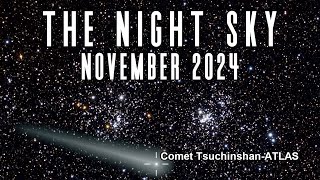 The Night Sky  November 2024  Comet TsuchinshanATLAS  Solar Flares  Saturn Occultation [upl. by Arbmik285]