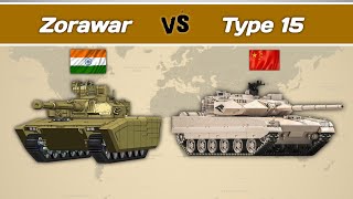 Indias Zoravar Light Tank VS Chinas Type 15 Light Tank  A Detailed Comparison [upl. by Lynne]