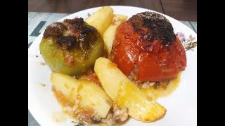 Γεμιστά του Δημήτρη Traditional Greek stuffed tomatoes and peppers [upl. by Areip]