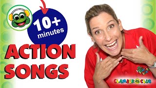 Kids ACTION SONGS Medley of 10 min  Preschool learning dance and fitness [upl. by Roque]