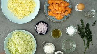 Zalm met aardappelpannenkoekjes en venkelsalade  Receptvideos [upl. by Caresse]