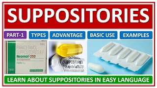 SUPPOSITORIES PART1 TYPES EXAMPLES ADVANTAGE DISADVANTAGES OF SUPPOSITORIES LEARN IN EASY WAY [upl. by Godber]