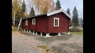 Swedish Cabin Move Preparing the plinths for a new river view site [upl. by Fermin]