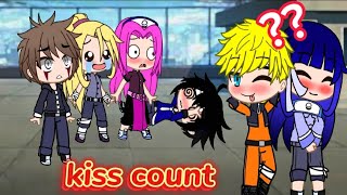 kiss count but different  Meme Gacha life  Naruto  Naruhina  Sasusaku  Gacha trend meme  SR [upl. by Doowron]