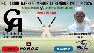 GUJRAT SENIORS vs SMCC SENIORS  HAJI ABDUL RASHEED MEMORIAL SENIORS T20 CUP 2024 [upl. by Ellatsyrc]