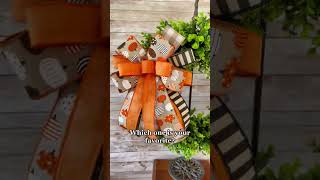 HALLOWEEN WREATH IDEAS  Halloween Wreath Bow  Halloween Wreath for Front Door  How to Make a Bow [upl. by Ulita]