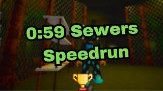 Sewers Beaten in UNDER ONE MINUTE  Roblox Piggy Squad Glitch Speedrun [upl. by Ahseinar]