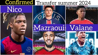 🔥 ALL 50 CONFIRMED TRANSFER NEWS TODAY Nico to Barcelona mazraoui De ligt [upl. by Horace]