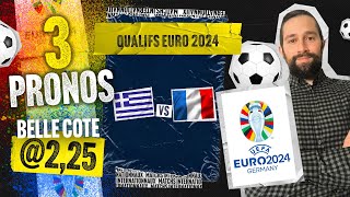 Pronostic Grèce France  Pronostic qualifications Euro 2024  3 pronos [upl. by Regan]