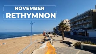 Rethymnon November 2024  der Strand the beach  still very good weather [upl. by Alyacim]