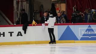 20181101 Helsinki Grand Prix  Yuzuru Hanyu OP before run through1 [upl. by Anema901]