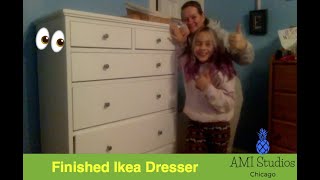 IKEA Idanas Dresser furniture  FULL video and fast forward the assembly  AMI Studios Chicago [upl. by Sdlonyer]