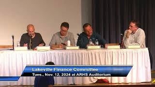 Lakeville Finance Committee 111224 [upl. by Perr104]