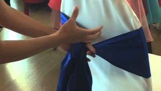 How to tie a satin chair cover bow [upl. by Alten15]