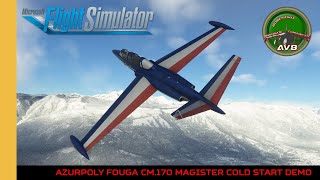 Azurpoly Fouga CM170 Magister Cold Start Demo  MSFS  FS2020  Microsoft Flight Simulator [upl. by Meyer]