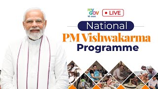 LIVE PM Modi participates in National PM Vishwakarma programme in Wardha Maharashtra [upl. by Gaskin683]