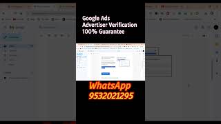 Google Ads Advertiser Verification  Google Ads Business Operation Verification  100 Guarantee [upl. by Hainahpez]