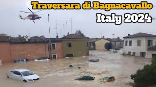 Footage of Devastating Flood in Traversara di Bagnacavallo Italy Today  alluvione [upl. by Newg]