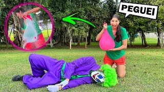 TROLAMOS O CORINGA COM UM BALÃO DE ÁGUA GIGANTE ★ FAMÍLIA MASUDINHA ★ [upl. by Arakal182]