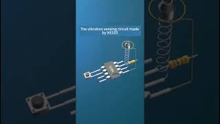 vibration sensor circuit design using ne555 timer ic led resistor button electronics fyp [upl. by Faustus306]