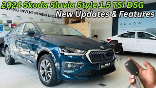 New Skoda Slavia Style 15 TSI DSG Full Detailed Review ♥️ New Features amp Updates Skoda 2024 [upl. by Celeste]