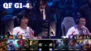 WBG vs LNG  Game 4  Quarter Final LoL Worlds 2024  Weibo Gaming vs LNG Gaming  G4 full [upl. by Oirrad777]