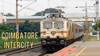 Coimbatore Intercity accelerates with Erode WAP7 in tow [upl. by Nepets]