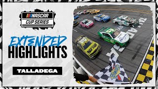 NASCAR Official Extended Highlights  Talladega ends in threewide photo finish [upl. by Sylirama]