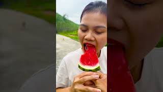 This watermelon ice cream is so good Have you ever tried this watermelon ice creaand candy thanks [upl. by Trout]