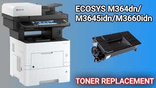 Kyocera ECOSYS M3645dnM3645idnM3660idn Toner Replacement [upl. by Kared182]