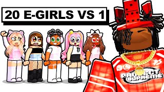 ROBLOX 20 EGIRLS VS 1 [upl. by Nagaer]