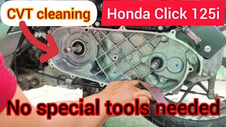 Honda Click 125i CVT Cleaning Tagalog Tutorial 2024 no special tools needed [upl. by Resa]