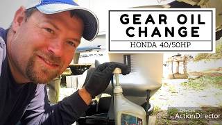 Gear Oil Change Honda 4050HP [upl. by Anaujat495]